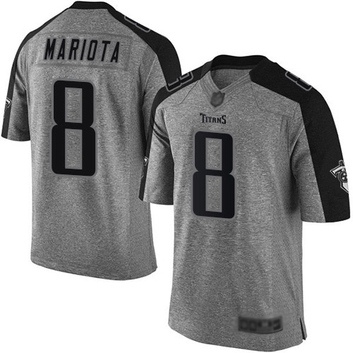 Tennessee Titans Limited Gray Men Marcus Mariota Jersey NFL Football 8 Gridiron